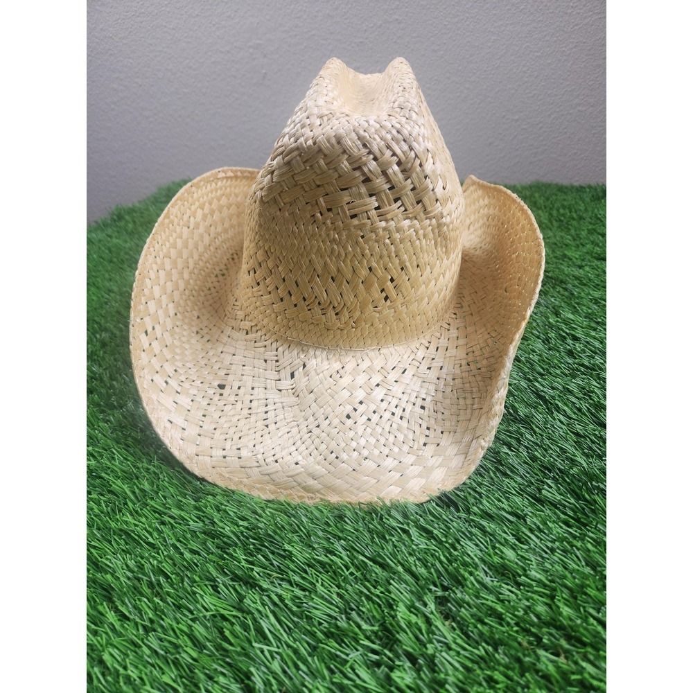 Resistol Cowboy Hat Mens 7 3/8 Beige Straw Stagecoach Wide Brim Western